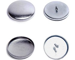 Knoppen voor Bekleding - Stof Knoppen - Meubels Stofferen - Aluminium Knoopsgat - Ø 12.5 mm - Zilver