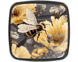 Knoppen voor kastladen - Glazen handgrepen - Voor meubeldecoratie - Kristalglazen oppervlak - 4 stuks - Kleurrijk