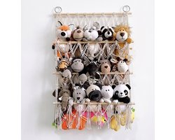 Knuffel Opberger | Boho Knuffel Hangmat Opbergnet Knuffels | Opbergzak Hangen / Hangend | Plush Net | Opberger / Opbergsysteem voor knuffel | Toy Hammock