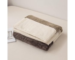 Knuffeldeken 160 x 200 cm Fluffy Bedsprei Fleece Deken Flanellen Deken Bankdeken omkeerbare deken als Bankgooi of Woonkamerdeken