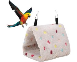 Knuffelige hamster- en vogelhangmat voor kleine huisdieren - Warme nesthut voor papegaaien, myna's en suikereekhoorns