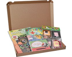 Knutsel pakket Jongens - Knutselpakketten - Knutselkoffer & Knutseldoos - Knutselbox - Knutselpakket Kinderen - Vouwblaadjes - Klei Figuur - Vingerpopjes Dieren - 3D Dotty Art Set