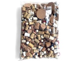 Knutselkurk ca. 1 KG| Kurk & Co | Geweldig om mee te knutselen! | Verschillende maten en vormen kurk |