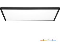 Kobi Premium LED plafondlamp NIVERA SQUARE 32W zwart IP54 3CCT | Geen fitting | Warm Wit-Koel Wit-Daglicht | 32 watt | 30.000 Branduren