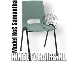 KoC Samantha lichtgrijs met zwart onderstel Kantinestoel stapelstoel kuipstoel vergaderstoel tuinstoel kantine stoel stapel stoel kantinestoelen stapelstoelen kuipstoelen arenastoel bistrostoel schoolstoel stapelbare stoel De Valk 3320 bezoekersstoel