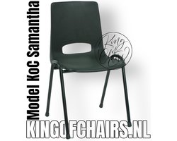 KoC Samantha zwart met zwart onderstel Kantinestoel stapelstoel kuipstoel vergaderstoel tuinstoel kantine stoel stapel stoel stoel kantinestoelen stapelstoelen kuipstoelen kerkstoel bistrostoel schoolstoel stapelbare stoel De Valk 3320 bezoekersstoel