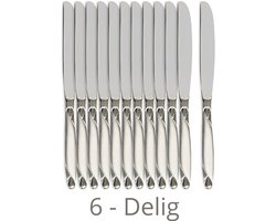 Kochmann - 6x RVS Tafelmessen – Eetmessen Set – Roestvrij Staal – Vaatwasserbestendig - Kochmann 6-delige RVS Tafelmessen Set 18/10 – Luxe Eetmessen voor Thuisgebruik en Professioneel Horeca Bestek – Geschikt voor Restaurants, Cateringbedrijven