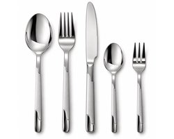 Kochmann Bestekset 30-Delig – Bestek voor 6 Personen – RVS 18/0 – Hoogglans & Mat Design – Vaatwasserbestendig – 6 Messen, 6 Vorken, 6 Lepels, 6 Gebaksvorkjes & 6 Koffielepels – Luxe Tafelbestek – Modern Zilverkleurig Tafelbestek - RVS Bestek -Bestek