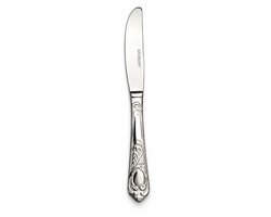Kochmann Tafelmessen 6-Persoons – Set van 6 RVS Tafelmessen – Extra Stevig Bestek met Dikke Stalen Steel – Klassiek Sierlijk Design – Vaatwasserbestendig – Zilverkleurig Tafelbestek voor Ontbijt, Lunch & Diner