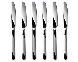 Kochmann - Tafelmessen - 6 stuks - Hoogglans en Matte luxe afwerking - Hoogwaardig RVS - Duurzaam & vaatwasserbestendig - Bestek