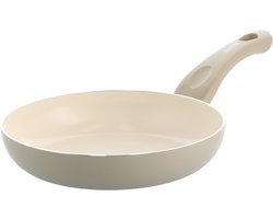 Kochstar Essenz Taupe Keramische Koekenpan - 20cm - PFAS-vrij - Inductie koekenpan - Inductie pan - Keramische anti-aanbaklaag - Koelgreep - Ovenbestendig tot 130° C - Taupe