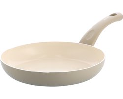 Kochstar Essenz Taupe Keramische Koekenpan - 24cm - PFAS-vrij - Inductie koekenpan - Inductie pan - Keramische anti-aanbaklaag - Koelgreep - Ovenbestendig tot 130° C - Taupe