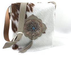 Koeienhuid damestas Crem Van Fiel/Lina Leather