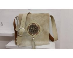 Koeienhuid damestas Creme kleur