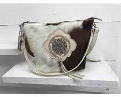 KOEIENHUID DAMESTAS MET TWEE HENGELS