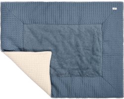 Koeka boxkleed wafel Amsterdam bluestone/natural 75x95