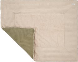 Koeka boxkleed wafel Amsterdam sand/moss 75x95