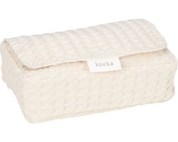 Koeka hoes voor babydoekjes wafel Antwerp natural 12x20x6