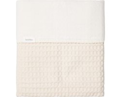 Koeka ledikantdeken cotton fleece wafel Amsterdam natural 100x150