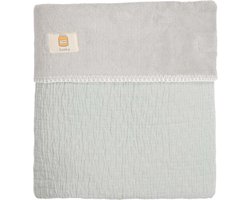 Koeka Ledikantdeken Elba Teddy - fresh leaf/silver grey 100x150cm