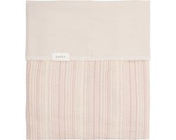 Koeka Ledikantdeken Maui flanel  - oud roze / zand - 100x150cm