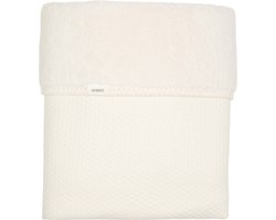 Koeka ledikantdeken teddy Elim warm white 100x150