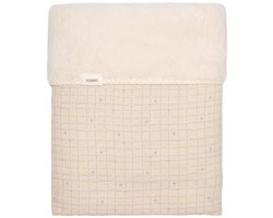 Koeka ledikantdeken teddy Lind warm white 100x150