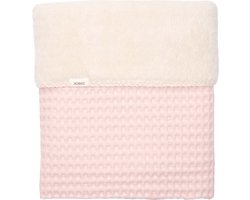 Koeka ledikantdeken wafel/teddy Oslo cotton candy 100x150