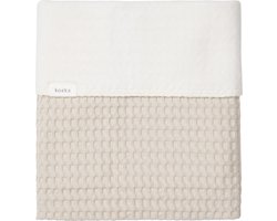Koeka wiegdeken cotton fleece wafel Amsterdam sand 100x75