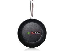 Koekenpan 24 cm van gesmeed aluminium met milieuvriendelijke antiaanbaklaag