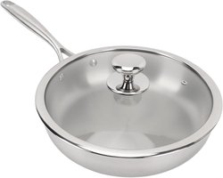 Koekenpan - Koopgerei - Dagelijks Koken - Pure Ti-binnenlaag - 3-laags Metaal