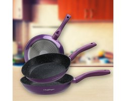 Koekenpannenset Babij Cooking CF-FA03 3-delig Paars