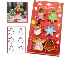 Koekjes Vormen - Stempel - Uitstekers Christmas - Koek uitstekers - Koekjesvorm Pop - Bakvorm - Cookie stamp - Cookie cutter
