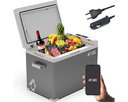 KOEL Crate 40L - Elektrische Compressor Koelbox met App-bediening - 12V Auto Accu en 220V/230 Volt - Frigobox & Coolbox voor Camping - Koelkast & Vriezer tot -20°C