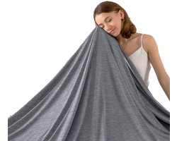 Koeldeken 150 x 200 cm- Verkoelend dekbed - Cooling Blanket - dunne zomerdekbed - Absorberend, Fris en Luchtig - Zomerdekbed - Zelfkoelende Deken - Geschikt Voor Mensen Tijdens Slapen, Bed, Bank en Reizen - grijs