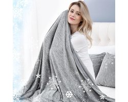 Koeldeken - 150x200Cm - Verkoelend dekbed - Tweezijdig - Cooling Blanket - Zelfkoelende Deken - Zomerdekbed - superzacht en ademend - voor Mensen Tijdens Slapen, Bed, Bank en Reizen - grijs