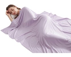 Koeldeken - Cooling Blanket - 200 x 149 cm - Paars - Verkoelende Deken - Zomerdeken - Zelfkoelende Deken Geschikt Voor Mensen Tijdens Slapen, Bed, Bank en Reizen