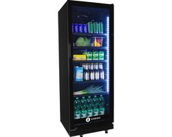 Koelkast met Glazen Deur - 360L Flessenkoelkast voor Dranken