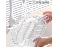 Koelkast organizer, koelkast bakjes, koelkast draaiplateau. Ruimtebesparend 360° draaibaar plateau met afneembare doorzichtige kunststof bakjes, geschikt voor koelkast, voorraadkast en kast.koelkast opbergbak koelkast bewaardoos koelkast organizer