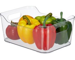 Koelkast organizer - transparant - 1 stuk - BPA-vrij kunststof - 10,5x25x18 cm