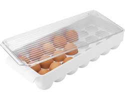 Koelkastboxen Eierdoos groot doorzichtig - ideaal voor de koelkast opbergen egg tray