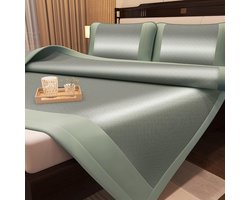 Koelmat Zomer - Matras Set - Frisse Slaap - Ademend Rotan - 180 x 200 cm - Grijs