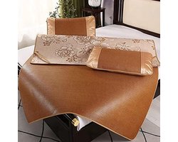Koelmatras Bamboe - Zomerhoes Matras - Koel Slapen - Omkeerbaar Rotan - Twin/Full - Natuurlijk