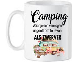 Koffie beker - Thee mok - spreuk Camping - Life - Vakantie - Funny tekst -