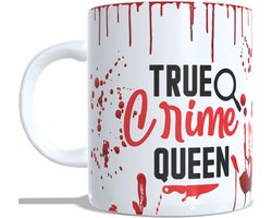 Koffie beker - thee mok True crime queen - verjaardag - geschenk