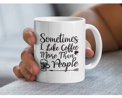 Koffie en Bier Mok, Grappige Mok, Soms Meer Koffie dan Mensen, Geschenk Mok, Perfect Cadeau, Koffie Drinker Mok, Bier Liefhebber
