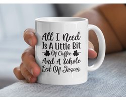 Koffie en Jezus Mok, Christelijke Mok, Religieuze Koffiemok, Inspirerende Geschenk Mok, Mok voor Christenen, Leuke Koffiemok