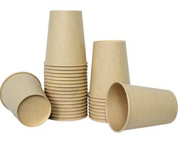 Koffiebekers to go - 200ml bruin - extra sterk - lekvrij - 100 stuks