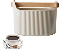 Koffiedik Opvangbak 1300 ml - Stijlvolle Houder voor Koffieprut met Antislip Bodem - Espresso Afvalbak voor Aanrecht - Elegante Container voor Koffierestjes met Schokabsorberende Onderkant