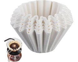 Koffiefilter Korf - Koffiefilters - 100 stuks - Korf - Papier - Korffilter - voor koffiezetapparaten, koffiefilters, mandfilterpapier - wit